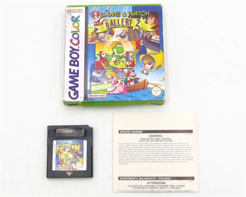 Game & Watch Gallery 2 - Original Kasse - GameBoy Color spil (B Grade) (Genbrug)